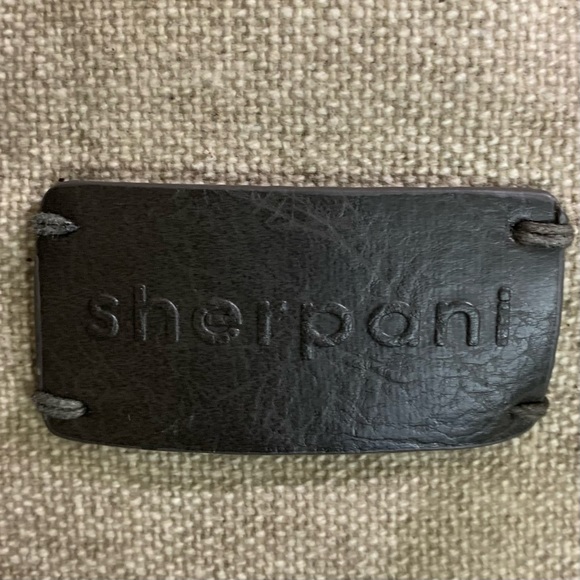 SHERPANI Beige CANVAS Brown ECO-Leather LAUREL Shoulder BAG Tote NATURAL Purse - Picture 9 of 10